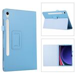 Custodia per tablet in pelle con texture ultra litchi per Samsung Galaxy Tab S9 con supporto (blu cielo)