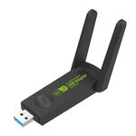 Scheda di rete wireless 1300Mbps Scheda di rete USB per computer senza driver Gigabit Dual Band 5G, portata: 1300m