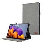 Per Samsung Galaxy Tab S9 Ultra Flip orizzontale Custodia in TPU + tessuto PU in pelle per tablet (grigio)