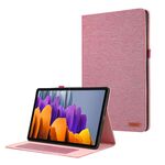Per Samsung Galaxy Tab S9 Ultra Flip orizzontale Custodia in TPU + tessuto PU in pelle per tablet (rosa rosso)