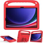 Custodia per tablet antiurto EVA con manico per Samsung Galaxy Tab S9 con supporto (rosso)