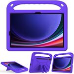 Custodia per tablet antiurto EVA con manico per Samsung Galaxy Tab S9 con supporto (viola)
