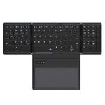 Tastiera Bluetooth wireless in pelle con tastiera universale portatile esterna multi-sistema Touch-Pad