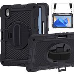 Custodia per tablet in silicone a contrasto per PC con rotazione a 360 gradi per Huawei MatePad 11 2023 (nero)