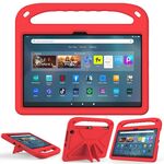Custodia per tablet antiurto EVA con manico per Amazon Kindle Fire Max 11 con supporto (rosso)