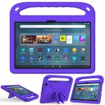 Custodia per tablet antiurto EVA con manico per Amazon Kindle Fire Max 11 con supporto (viola)