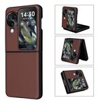 Per OPPO Find N3 Custodia Flip in pelle PU per PC (marrone)