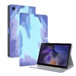 Custodia per tablet in pelle flip con motivo acquerello per Samsung Galaxy Tab А9 (neve invernale)