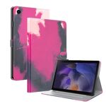 Custodia per tablet in pelle flip con motivo acquerello per Samsung Galaxy Tab А9 (colore bacca)