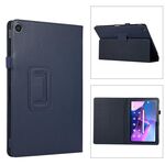 Per Lenovo Tab M10 5G Custodia per tablet in pelle con texture litchi (blu scuro)