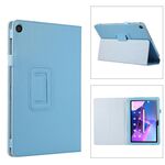 Per Lenovo Tab M10 5G Custodia per tablet in pelle con texture litchi (azzurro)