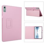 Custodia per tablet in pelle con texture litchi per Lenovo Xiaoxin Pad Pro 12.7 (rosa)