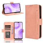 Per Ulefone Note 15 Custodia per telefono in pelle con texture di vitello con slot per schede (rosa)