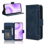 Per Ulefone Note 15 Custodia per telefono in pelle con texture di vitello con slot per schede (blu)