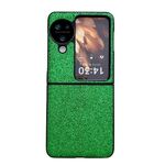 Per OPPO Find N3 Flip Custodia protettiva antiurto con glitter colorati sfumati (verde)