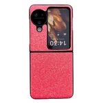 Per OPPO Find N3 Flip Custodia protettiva antiurto con glitter colorati sfumati (rosa rosso)