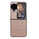 Per OPPO Find N3 Flip Custodia protettiva antiurto con glitter colorati sfumati (oro rosa)