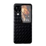Per OPPO Find N3 Flip Custodia per telefono antiurto con texture intrecciata (nera)