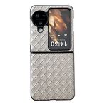 Per OPPO Find N3 Flip Custodia per telefono antiurto con texture intrecciata (grigio)
