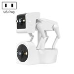 La telecamera WiFi ESCAM PT212 per cani robot con doppia lente da 4 MP supporta l'archiviazione su cloud/audio bidirezionale/visione notturna, specifica: spina americana