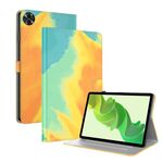Custodia per tablet in pelle flip con motivo acquerello per Realme Pad 2 (foglie autunnali)