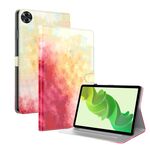 Custodia per tablet in pelle flip con motivo acquerello per Realme Pad 2 (ciliegio primaverile)