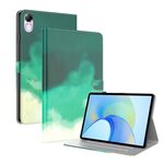 Custodia per tablet in pelle flip con motivo acquerello per Honor Pad X8 Pro/X9 (verde ciano)