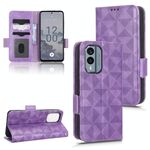 Per Nokia X30 5G Custodia in pelle a triangolo simmetrico (viola)