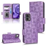 Per Motorola Edge 30 Lite custodia in pelle a triangolo simmetrico (viola)