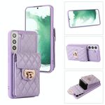 Custodia per telefono in pelle con slot per schede Samsung Galaxy S21 + 5G (viola)