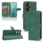 Per OnePlus Ace 2V Custodia per cellulare in pelle con vibrazione magnetica Skin Feel (verde)