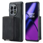 Per OnePuls 11 JEEHOOD Custodia in pelle per telefono orizzontale con cerniera magnetica (nero)