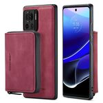 Custodia in pelle per telefono a conchiglia orizzontale con cerniera magnetica JEEHOOD per Motorola Moto X30 Pro (rosso)