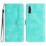 Custodia in pelle per Samsung Galaxy Note10 4G/5G con motivo a cuore (azzurro)