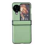 Per OPPO Find N3 Flip Set da tre pezzi Morandi Custodia per telefono con texture in pelle tinta unita (verde)