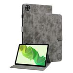 Custodia per tablet in pelle flip con motivo tigre per Realme Pad 2 (grigio)