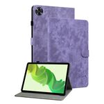 Custodia per tablet in pelle flip con motivo tigre per Realme Pad 2 (viola)