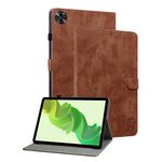 Custodia per tablet in pelle flip con motivo tigre per Realme Pad 2 (marrone)