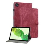 Custodia per tablet in pelle flip con motivo tigre per Realme Pad 2 (rossa)