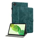 Custodia per tablet in pelle flip con motivo tigre per Realme Pad 2 (verde scuro)