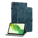 Custodia per tablet in pelle flip con motivo tigre per Realme Pad 2 (blu scuro)