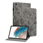Custodia per tablet in pelle flip con motivo tigre per Samsung Galaxy Tab А9 (grigio)