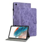 Custodia per tablet in pelle flip con motivo tigre per Samsung Galaxy Tab А9 (viola)