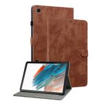 Custodia per tablet in pelle flip con motivo tigre per Samsung Galaxy Tab А9 (marrone)