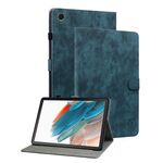 Custodia per tablet in pelle flip con motivo tigre per Samsung Galaxy Tab А9 (blu scuro)
