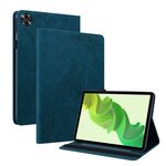 Custodia per tablet in pelle goffrata con fiori di farfalla per Realme Pad 2 (blu)