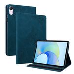 Custodia per tablet in pelle goffrata con fiori di farfalla per Honor Pad X8 Pro/X9 (blu)