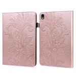 Custodia per tablet in PU con motivo floreale in rilievo per Samsung Galaxy Tab S9 (Oro)