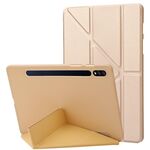 Per Samsung Galaxy Tab S9+ Custodia tablet in pelle siliconica con deformazione (oro)