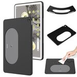 Custodia per tablet antiurto in silicone liquido di colore puro per tablet Google Pixel (nera)